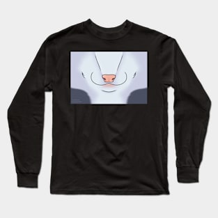 Silver Ferret Face Long Sleeve T-Shirt